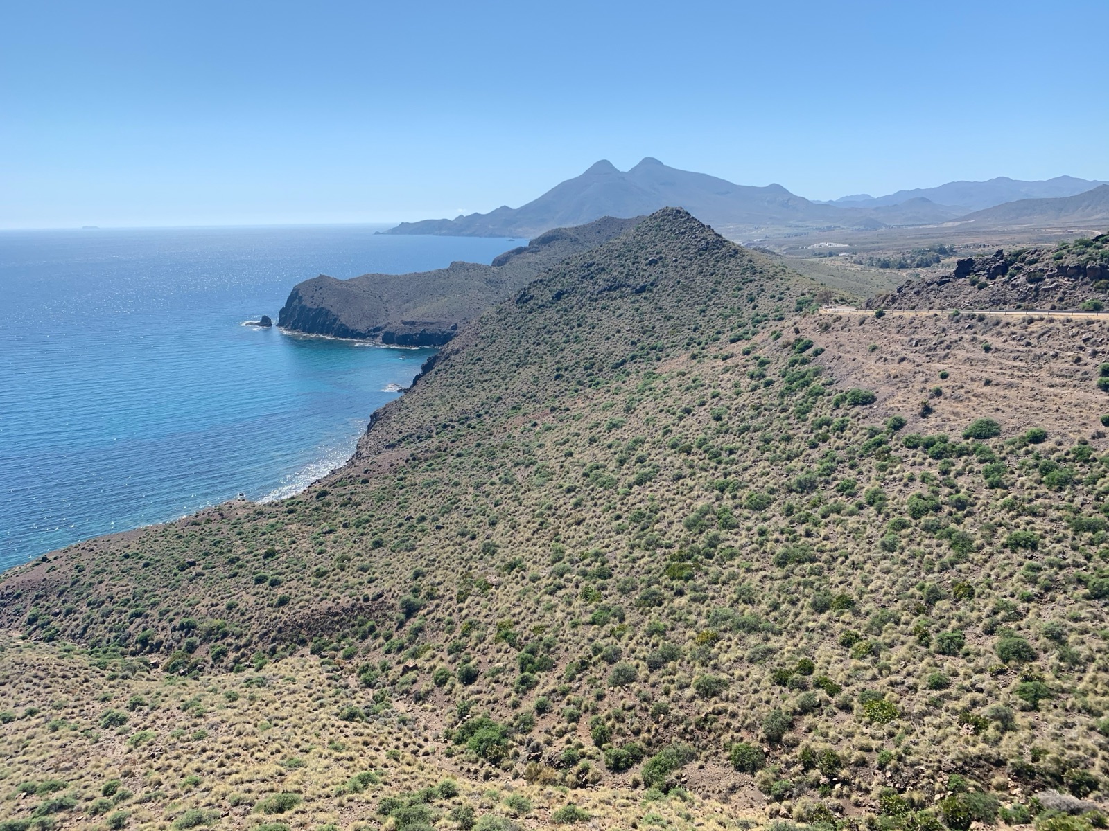 Volcanic cliffs on the Cabo de Gata coast